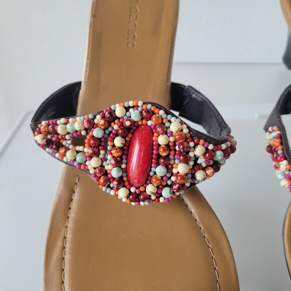 Ann Marino Beaded Bohemian Thong Sandal (Size: 10) - Picture 2 of 7
